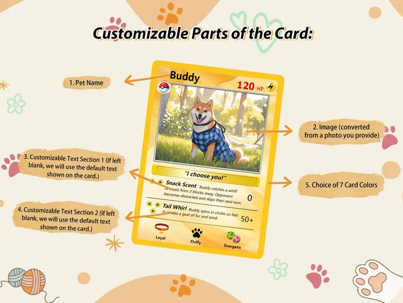 Pet Pokemon Card - Free Shipping