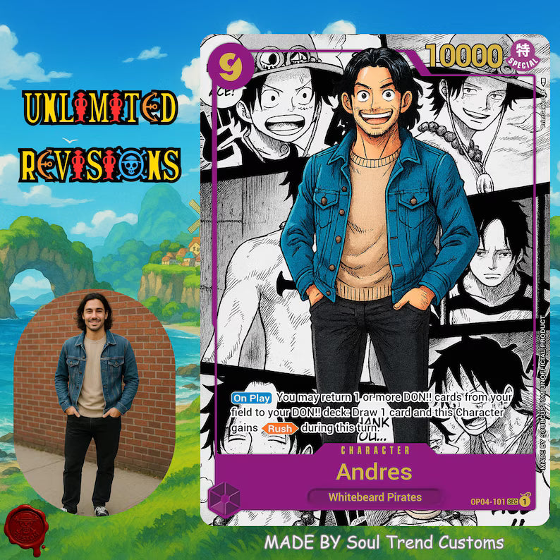 Personalized One Piece TCG Card With Manga Panel, Custom Couple Gift