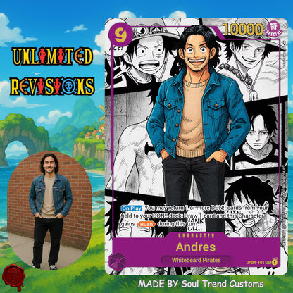 Personalized One Piece TCG Card With Manga Panel, Custom Couple Gift