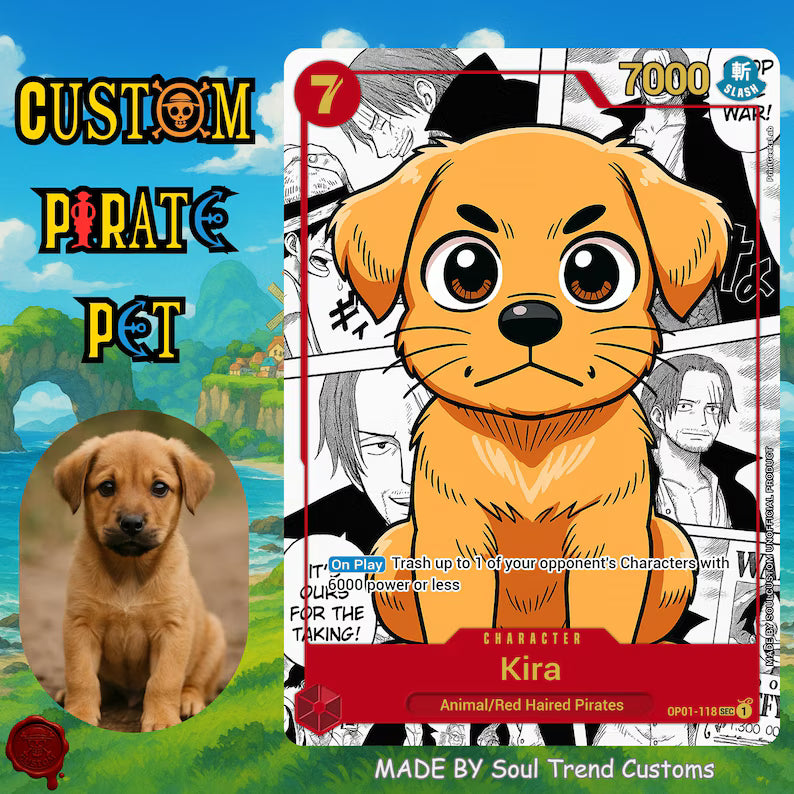 Personalized One Piece TCG Card With Manga Panel, Custom Couple Gift