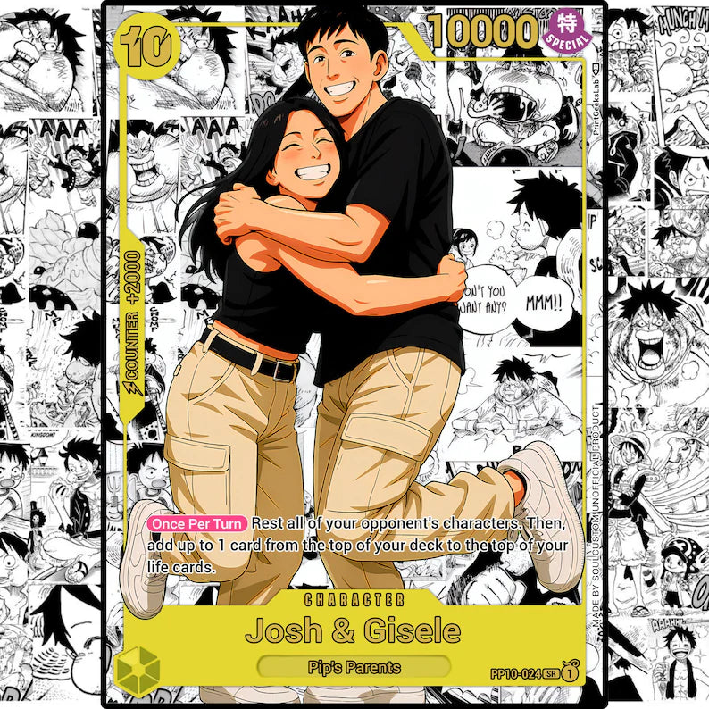 Personalized One Piece TCG Card With Manga Panel, Custom Couple Gift