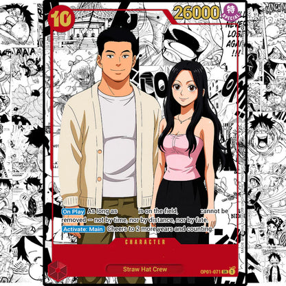Personalized One Piece TCG Card With Manga Panel, Custom Couple Gift
