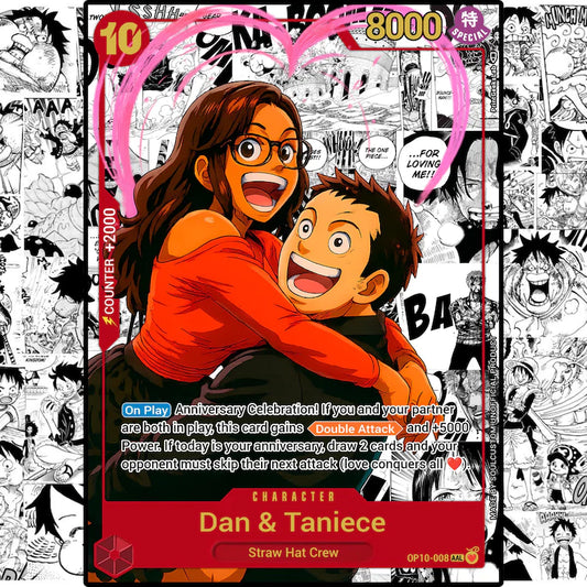 Personalized One Piece TCG Card With Manga Panel, Custom Couple Gift